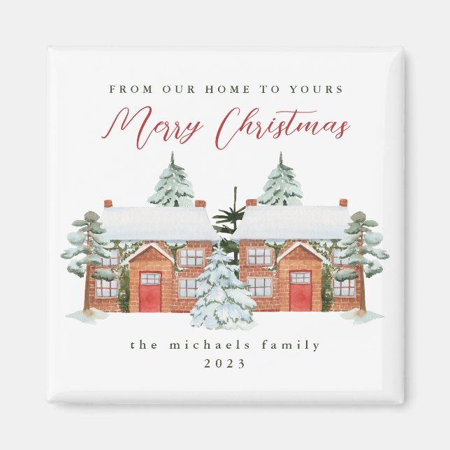 Frohe Weihnachten von Ihren Nachbarn Magnet (Vorne)