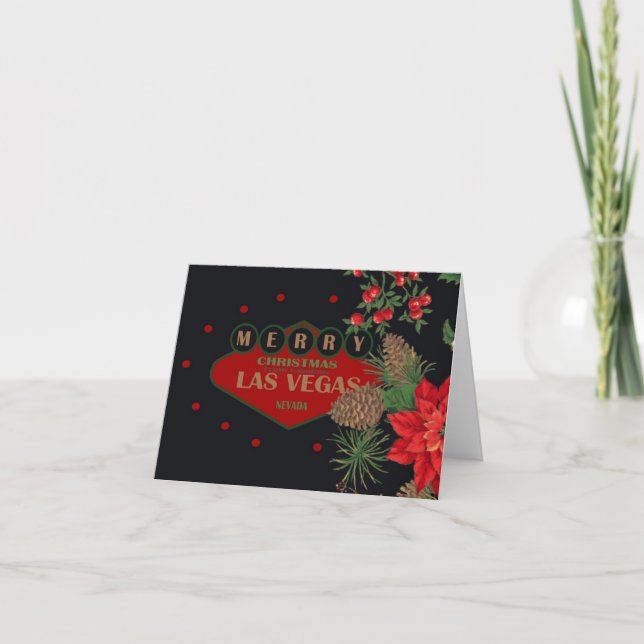 FROHE Weihnachten von Las Vegas-Karte (Vorderseite)