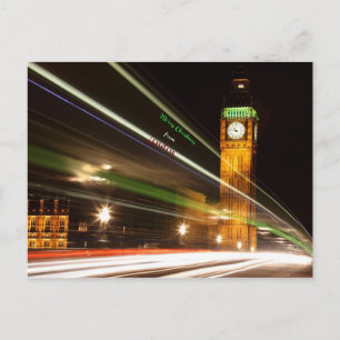 Frohe Weihnachten von London Big Ben Postkarte