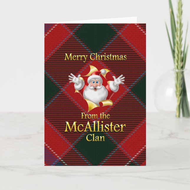 Frohe Weihnachten von McAllister Clan (Vorderseite)