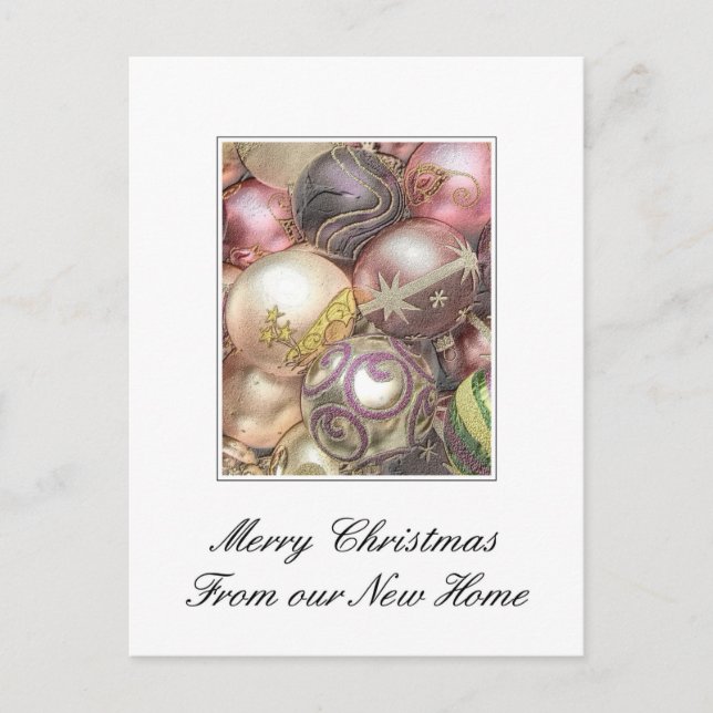 Frohe Weihnachten von New Zuhause Card Postkarte (Vorderseite)