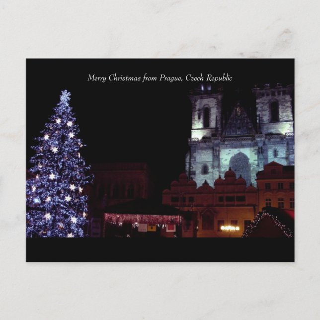 Frohe Weihnachten von Prag, Tschechische Republik (Vorderseite)