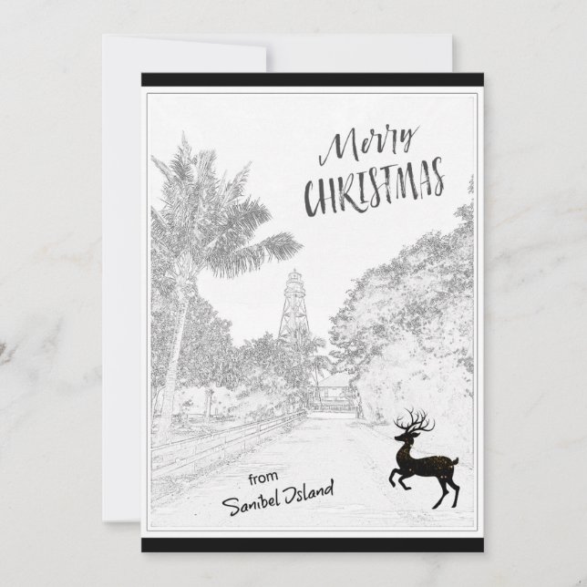 Frohe Weihnachten von Sanibel Island Lighthouse FL (Vorderseite)
