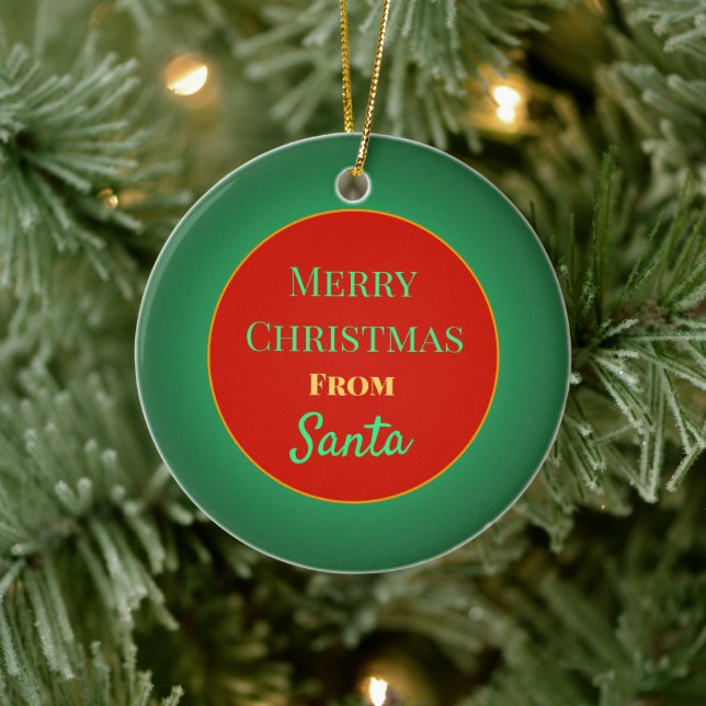 "Frohe Weihnachten von Santa" Bribe Xmas Ornament (Baum)
