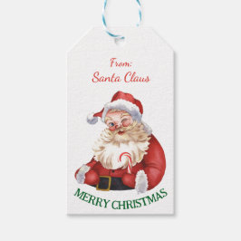 Frohe Weihnachten von Santa Claus NAME Geschenkanhänger