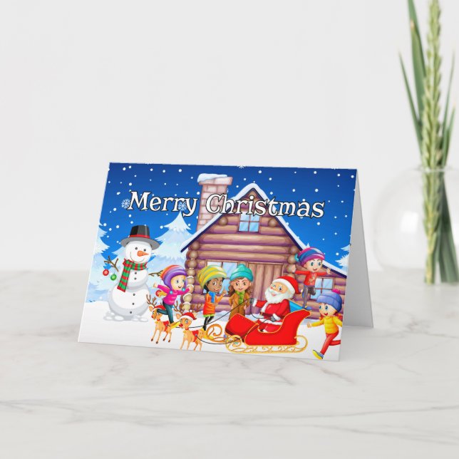 Frohe Weihnachten von Santa & Friends (Vorderseite)