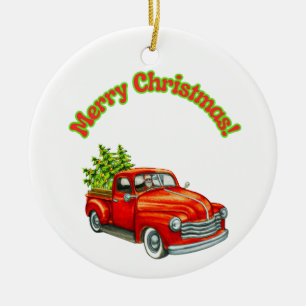 Frohe Weihnachten von Santa Keramik Ornament