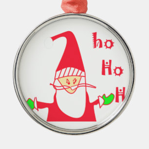 Frohe Weihnachten von Santa.png Silbernes Ornament