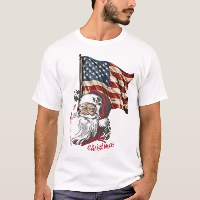 Frohe Weihnachten von Santa T-Shirt (Vorderseite)