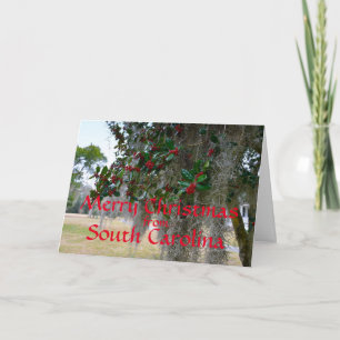 Frohe Weihnachten von South Carolina (roter Text)