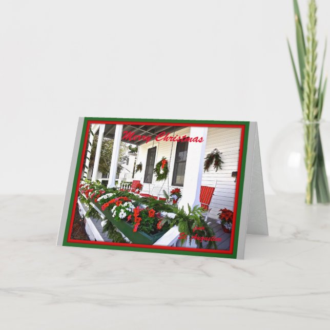 Frohe Weihnachten von Sunny St Augustine Florida (Vorderseite)
