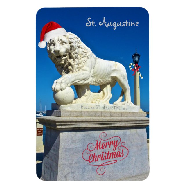 Frohe Weihnachten von Sunny St Augustine Florida Magnet (Vertikal)