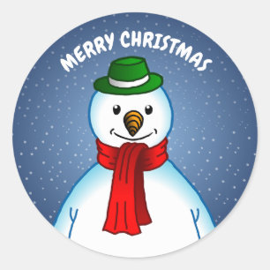 Frohe Weihnachten von The Snowman Runder Aufkleber