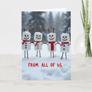 Frohe Weihnachten von uns allen Karte