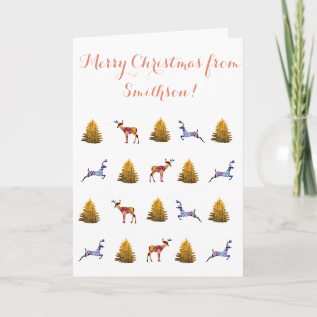 Frohe Weihnachten von uns Grußkarte (Vorderseite)