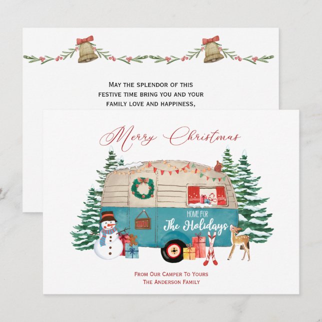 Frohe Weihnachten von unserem Camper zu deinen (Vorne/Hinten)