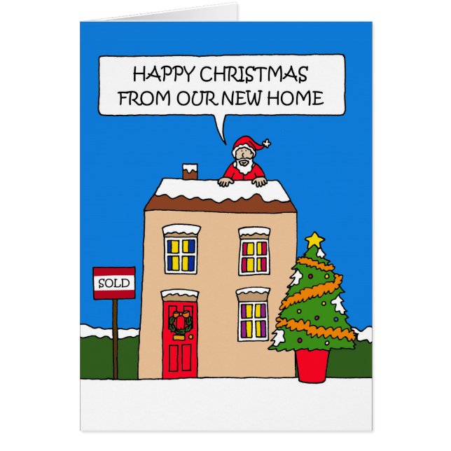 Frohe Weihnachten von unserem neuen Zuhause-Cartoo (Vorne)