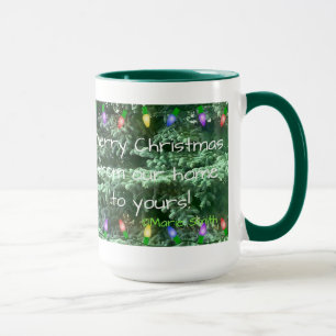 Frohe Weihnachten von unserem Zuhause zu Ihrem! Tasse