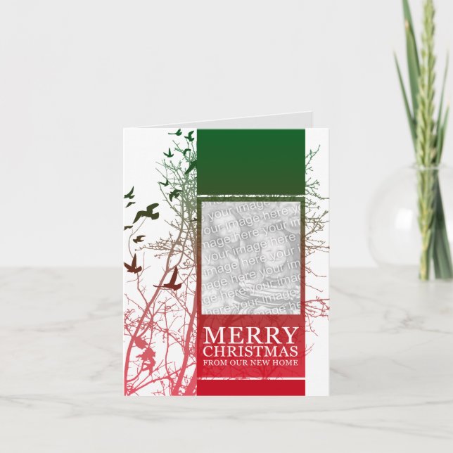 Frohe Weihnachten von unserer neuen Zuhause (silbr (Vorderseite)