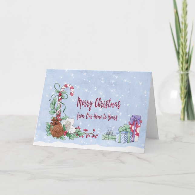 Frohe Weihnachten von unserer Zuhause bis zu deine (Vorderseite)