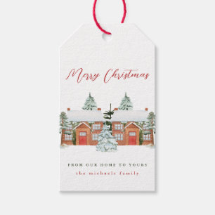 Frohe Weihnachten von unserer Zuhause bis zu deine Geschenkanhänger