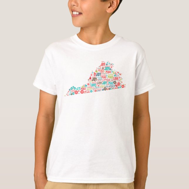 Frohe Weihnachten von Virginia T-Shirt (Vorderseite)
