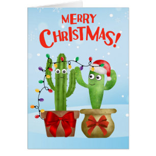 Frohe Weihnachten von zwei Kakteen
