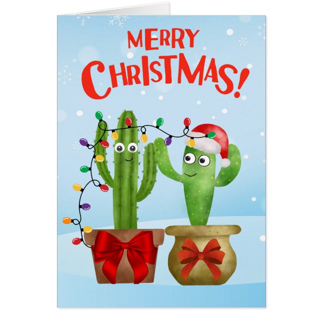 Frohe Weihnachten von zwei Kakteen (Vorne)