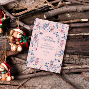 Frohe Weihnachten Wald Freunde im Winterwald Postkarte