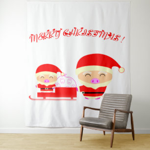 Frohe Weihnachten Wandteppich
