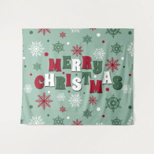 Frohe Weihnachten Wandteppich