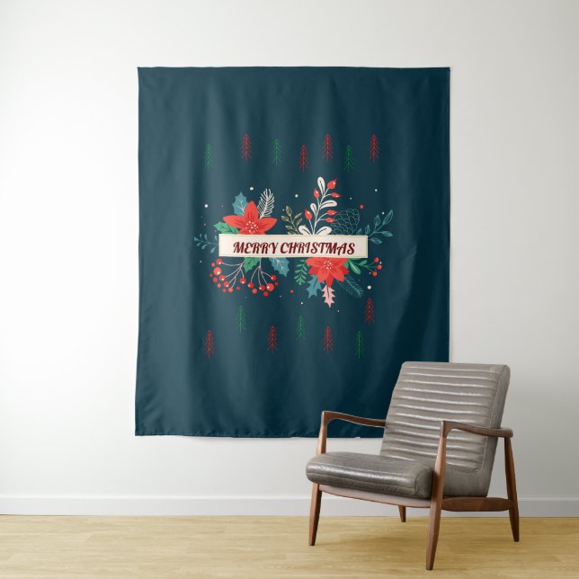 Frohe Weihnachten Wandteppich (Beispiel)