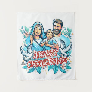 Frohe Weihnachten Wandteppich