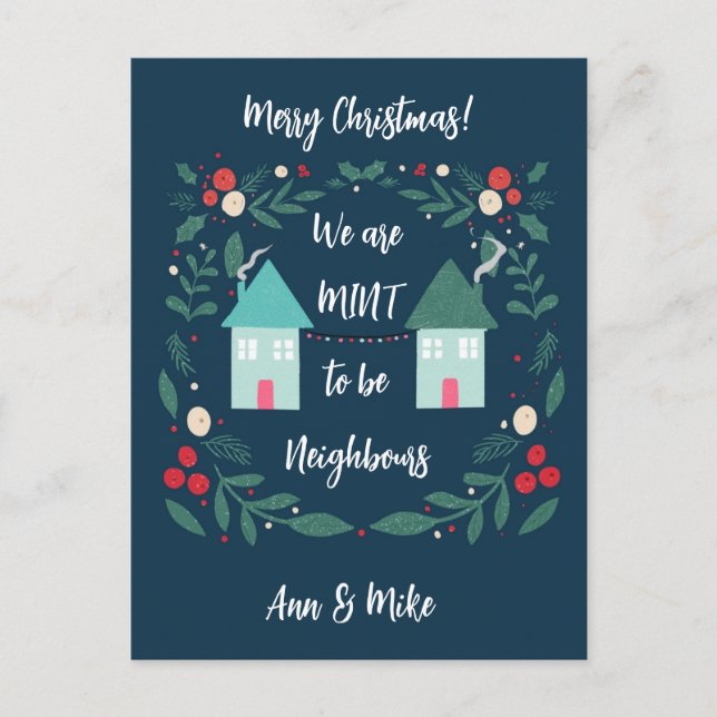 Frohe Weihnachten waren wir so prächtig, um Nachba Postkarte (Vorderseite)