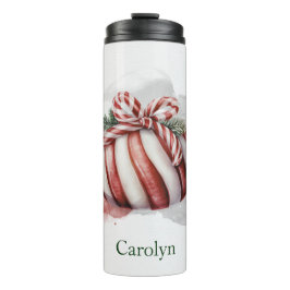 Frohe Weihnachten Wasserfarbe Candy Candy Candy Thermosbecher