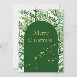 Frohe Weihnachten Wasserfarben Art Tree