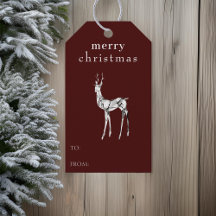 Frohe Weihnachten Wasserfarben Rentier Simple Mode