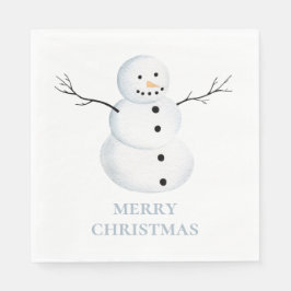 Frohe Weihnachten. Wasserfarbener niedlicher Schne Serviette