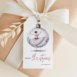 Frohe Weihnachten Watercolor Bauble Geschenkanhänger