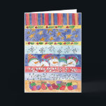 Frohe Weihnachten Watercolor Snowman Zeichnend<br><div class="desc">Eine frohe Weihnachtsschneemannskarte,  die mit Strümpfen,  Sternen,  Schneeflocken und mehr in hübschen Urlaubstönen mit Aquarell dekoriert ist.</div>