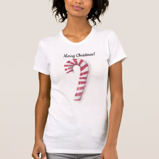 Frohe Weihnachten Watercolor Zuckerrohr T-Shirt
