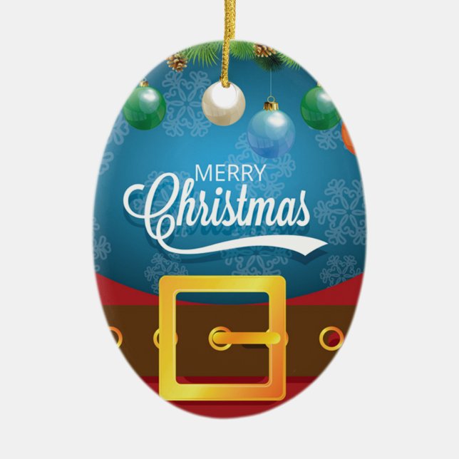 Frohe Weihnachten Weihnachten Anzug Keramik Ornament (Vorne)