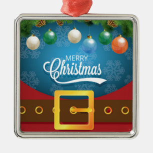 Frohe Weihnachten Weihnachten Anzug Silbernes Ornament