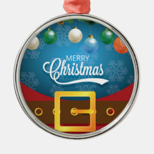 Frohe Weihnachten Weihnachten Anzug Silbernes Ornament