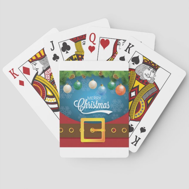 Frohe Weihnachten Weihnachten Anzug Spielkarten (Rückseite)