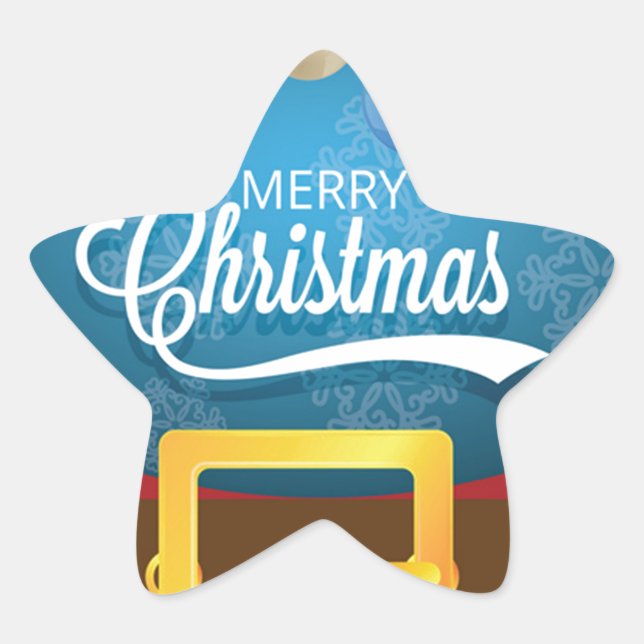 Frohe Weihnachten Weihnachten Anzug Stern-Aufkleber (Vorderseite)