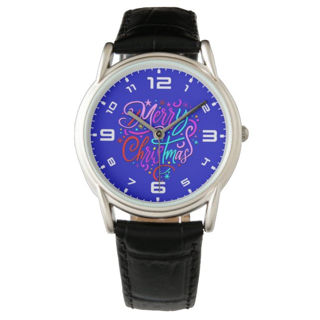Frohe Weihnachten - Weihnachten Designs Armbanduhr (Vorderseite)
