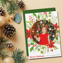 Frohe Weihnachten Weihnachten Feierliche Rote Poin