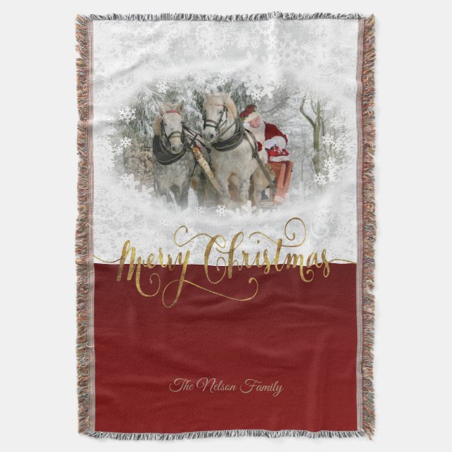 Frohe Weihnachten Weihnachten-Foto Decke (Vorderseite Vertikal)