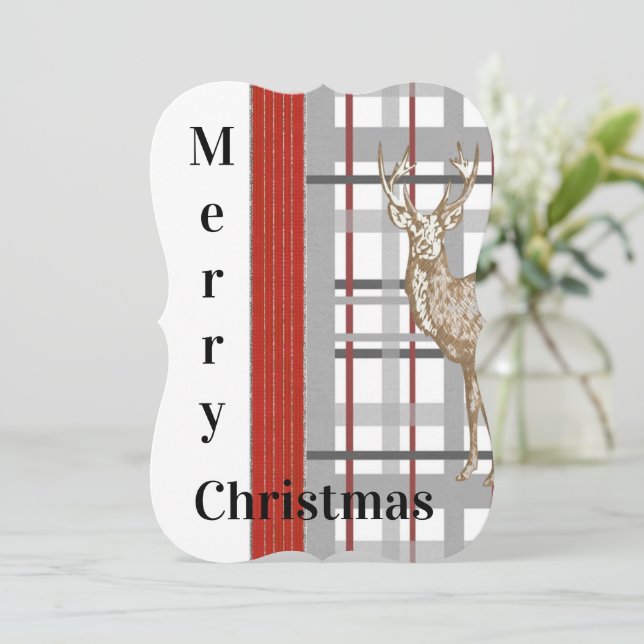 Frohe Weihnachten Weihnachten - GeburtstagskarteFl Karte (Stehend Vorderseite)